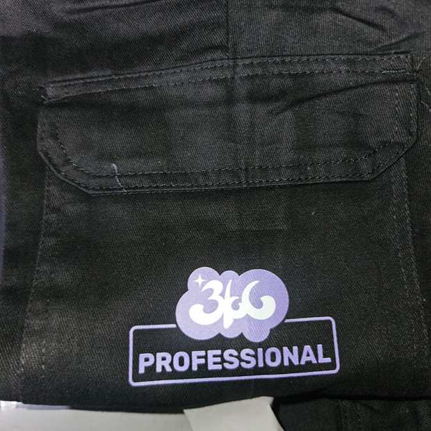 מכנסי עבודה שחורים עם הדפסת לוגו 360 Professional